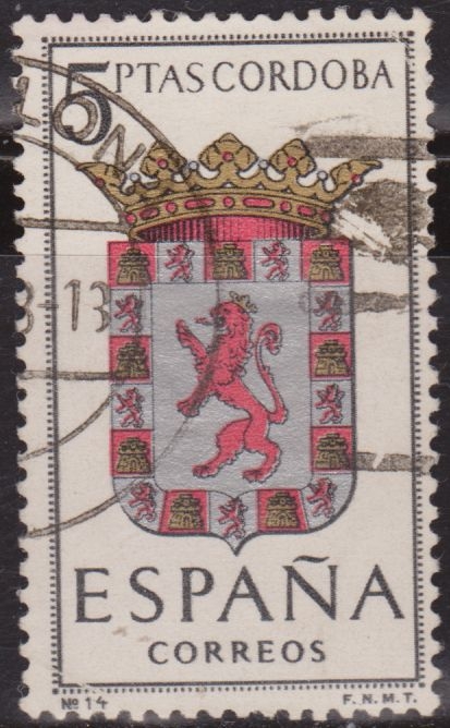 z vendido España 1963 1482 Sello Escudos de las Capitales de Provincia Españolas Cordoba usado Espana Spain Espagne Spagna Spanje Spanien
